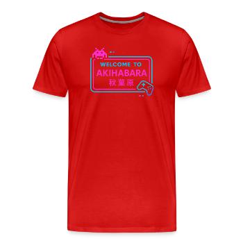 Welcome to Akihabara - T-shirt bio Premium Homme - rouge - Devant - Damien (186cm)