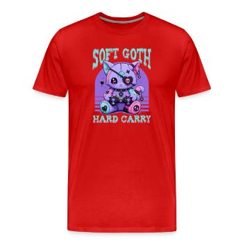 Pastel Goth Soft Goth Gaming Gamer - T-shirt bio Premium Homme - rouge - Devant - Damien (186cm)