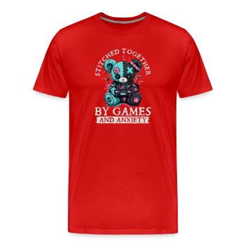 Pastel Goth Soft Goth Gaming Gamer - T-shirt bio Premium Homme - rouge - Devant - Damien (186cm)