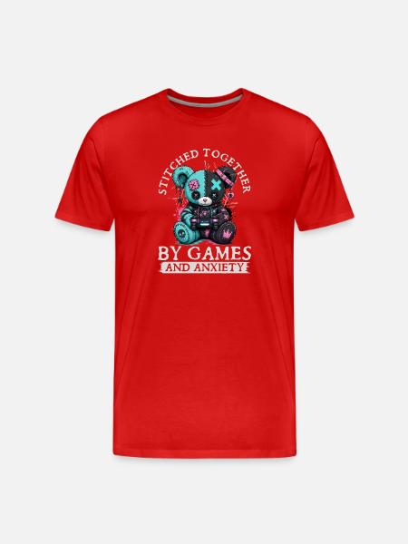 Pastel Goth Soft Goth Gaming Gamer - Men's Premium Organic T-Shirt - red