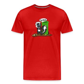 T-shirt dessin animé You Skunk Puant - T-shirt bio Premium Homme - rouge - Devant - Damien (186cm)
