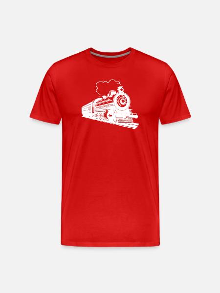 Graphique ferroviaire - T-shirt bio Premium Homme - rouge