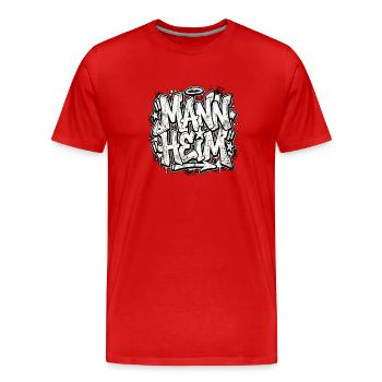 Mannheim Graffiti Hip Hop - T-shirt bio Premium Homme - rouge - Devant - Damien (186cm)