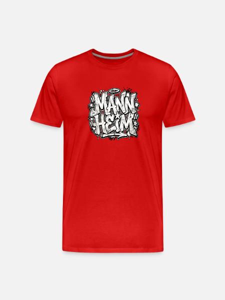 Mannheim Graffiti Hip Hop - Men's Premium Organic T-Shirt - red