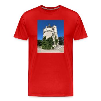 La tour des Marques - T-shirt bio Premium Homme - rouge - Devant - Damien (186cm)