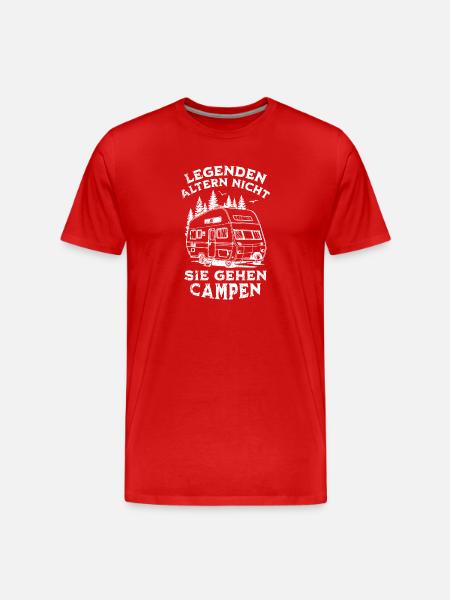 Legenden gehen campen - Männer Premium Bio T-Shirt - Rot