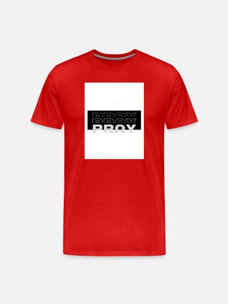 Pray Echo Geometric Text - Men's Premium Organic T-Shirt - red