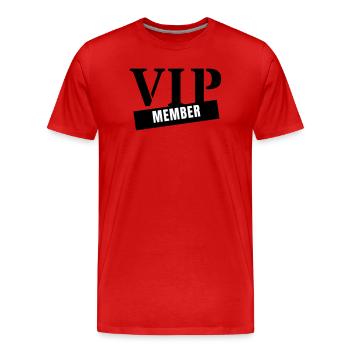 Membre VIP - Fête du Club pour Personnes Très Importantes - T-shirt bio Premium Homme - rouge - Devant - Damien (186cm)