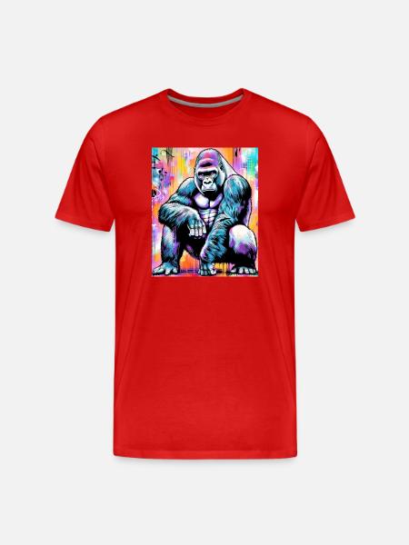 gorilla - Men's Premium Organic T-Shirt - red