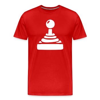 Joystick Gamer Gaming Rétro - T-shirt bio Premium Homme - rouge - Devant - Damien (186cm)