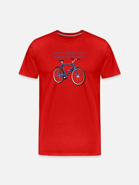 Fahrrad und Bier - Männer Premium Bio T-Shirt - Rot