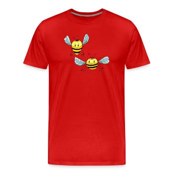 Insectes - T-shirt bio Premium Homme - rouge - Devant - Damien (186cm)