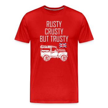 Rusty_Crusty_but_Trusty - T-shirt bio Premium Homme - rouge - Devant - Damien (186cm)