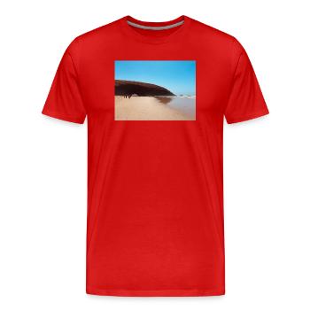 Plage de Red Rock - T-shirt bio Premium Homme - rouge - Devant - Damien (186cm)