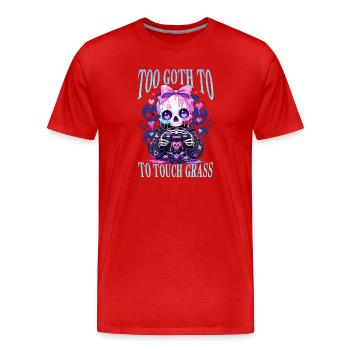 Pastel Goth Soft Goth Gaming Gamer - Männer Premium Bio T-Shirt - Rot - Vorne - Damien (186cm)