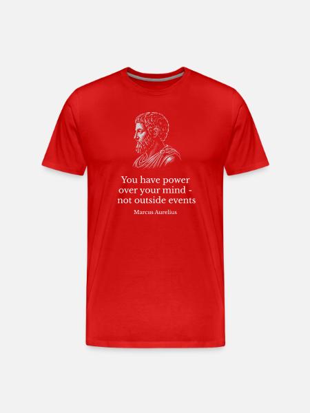 Marcus Aurelius Stoic Mindset - Men's Premium Organic T-Shirt - red