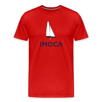 IMOCA – Passion Voile et Course au Large - T-shirt bio Premium Homme - rouge - Devant - Damien (186cm)