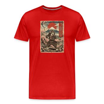 Chat, je suis allergique à Morgende - T-shirt bio Premium Homme - rouge - Devant - Damien (186cm)