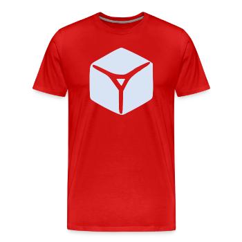 Eiswürfel Eis Geschenk  - T-shirt bio Premium Homme - rouge - Devant - Damien (186cm)