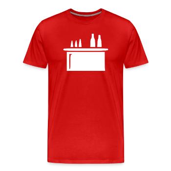 Bar Cocktail Bar Gastronomie Barman de cadeaux - T-shirt bio Premium Homme - rouge - Devant - Damien (186cm)