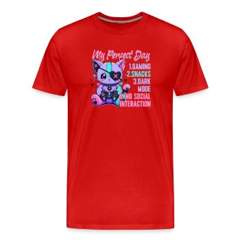 Pastel Goth Soft Goth Gaming Gamer - Männer Premium Bio T-Shirt - Rot - Vorne - Damien (186cm)
