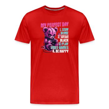 Pastel Goth Soft Goth Gaming Gamer - T-shirt bio Premium Homme - rouge - Devant - Damien (186cm)