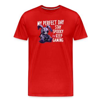 Pastel Goth Soft Goth Gaming Gamer - T-shirt bio Premium Homme - rouge - Devant - Damien (186cm)