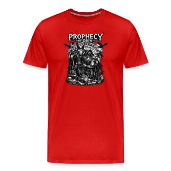 Prophétie d’Odin : Gardiens des runes - T-shirt bio Premium Homme - rouge - Devant - Damien (186cm)