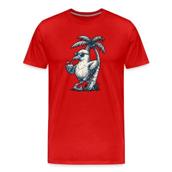 Glace Mouette Fraîche - T-shirt bio Premium Homme - rouge - Devant - Damien (186cm)