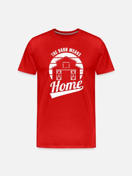 Barn means home - Men's Premium Organic T-Shirt - red
