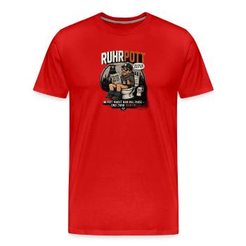 Ruhrpott Pottpause Humor - Männer Premium Bio T-Shirt - Rot - Vorne - Damien (186cm)