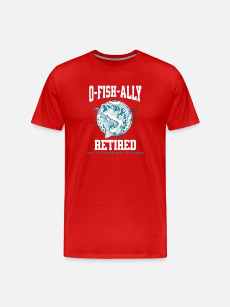 Ofishally Retired Pun - Men's Premium Organic T-Shirt - red