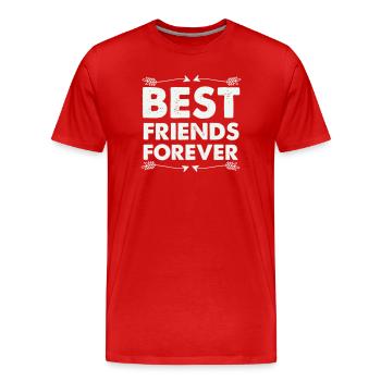 Meilleurs amis pour la vie - T-shirt bio Premium Homme - rouge - Devant - Damien (186cm)