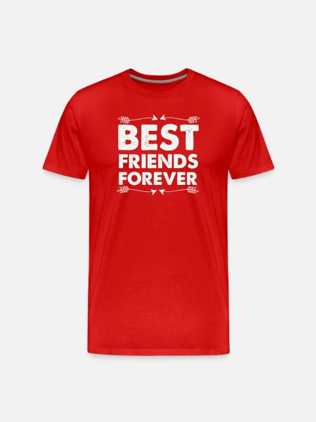 Best Friends Forever - Men's Premium Organic T-Shirt - red