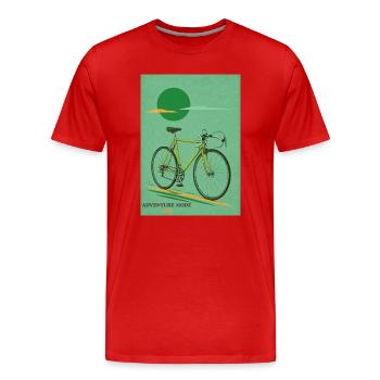 The Ride — Retro Cruiser/mode aventure/rose - T-shirt bio Premium Homme - rouge - Devant - Damien (186cm)