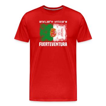 Inseltrip Fuerteventura - Männer Premium Bio T-Shirt - Rot - Vorne - Damien (186cm)