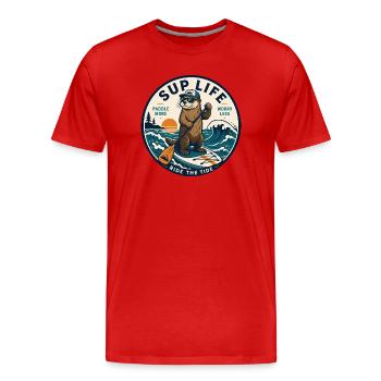 SUP Paddleboard Board Stand Up paddle Supboard - T-shirt bio Premium Homme - rouge - Devant - Damien (186cm)