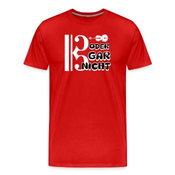 Alto - clé de fa ou pas du tout - T-shirt bio Premium Homme - rouge - Devant - Damien (186cm)