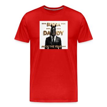 Sugga Daddy Horse Couture - T-shirt bio Premium Homme - rouge - Devant - Damien (186cm)