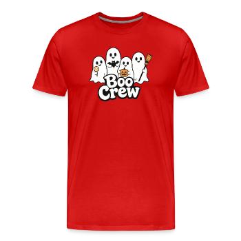 Boo Crew Halloween Ghosts - Men's Premium Organic T-Shirt - red - Front - Damien (186cm)