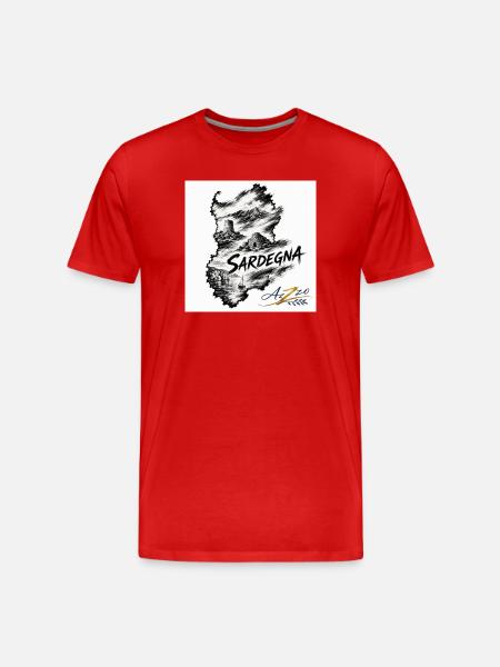 Azzo Sardegna  - Männer Premium Bio T-Shirt - Rot
