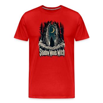 Dunkle Waldhexe, Schattenwald Hexenwald Got - Männer Premium Bio T-Shirt - Rot - Vorne - Damien (186cm)