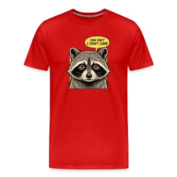 Fait amusant et sarcastique drôle, je m’en fiche - T-shirt bio Premium Homme - rouge - Devant - Damien (186cm)
