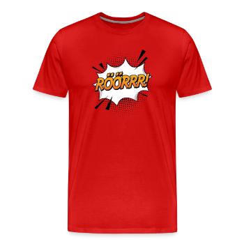 Rrööörrr - T-shirt bio Premium Homme - rouge - Devant - Damien (186cm)