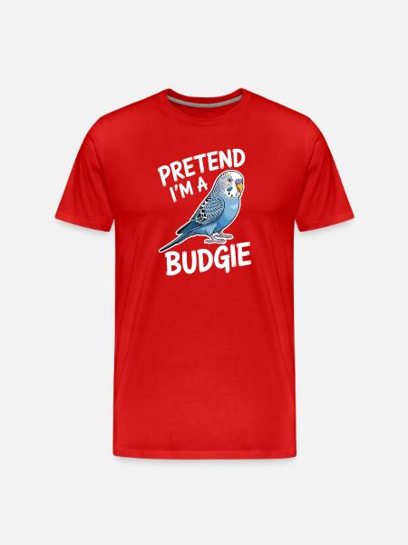 Budgie Sayings Joke Budgie Gift - Men's Premium Organic T-Shirt - red