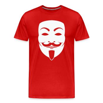 Anonymus_Maske - T-shirt bio Premium Homme - rouge - Devant - Damien (186cm)