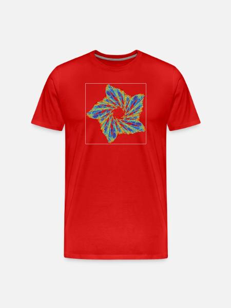 Orbital Blossom – Strange Attractor - Men's Premium Organic T-Shirt - red