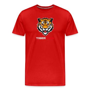Combattant agressif de MMA Tiger - T-shirt bio Premium Homme - rouge - Devant - Damien (186cm)