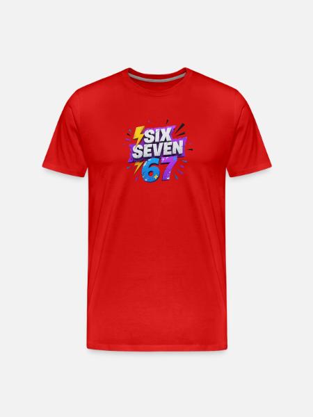 Six Seven 67 - Men's Premium Organic T-Shirt - red