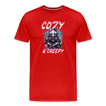 Pastel Goth Soft Goth Gaming Gamer - T-shirt bio Premium Homme - rouge - Devant - Damien (186cm)